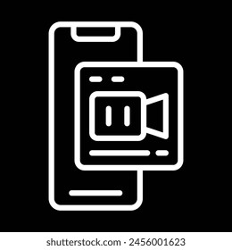 phone with video call icon