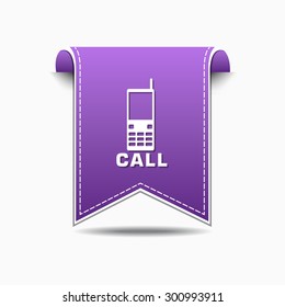 Phone Violet Vector Icon Design