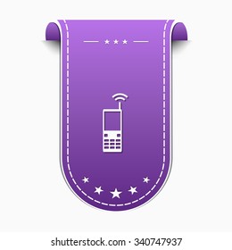 Phone Violet Vector Icon Design