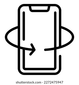 Phone vr icon outline vector. Space map. Virtual tour
