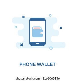 Phone Wallet creative icon. Simple element illustration. Phone Wallet concept symbol design from mobile phone collection. Can be used for web, mobile and print. web design, apps, software, print.