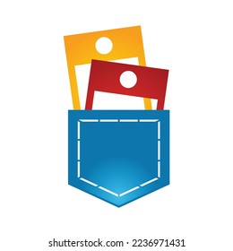 plantilla de icono de logotipo de cartera de teléfono