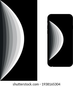 Telefonische Bildschirmhintergrund, Vektorgrafik. Modernes Design für mobile Schnittstellen