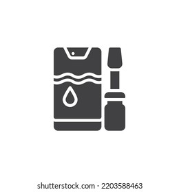 Phone Water Damage Repair Vector Icon. Filled Flat Sign For Mobile Concept And Web Design. Phone And Screwdriver Glyph Icon. Symbol, Logo Illustration. Vector Graphics