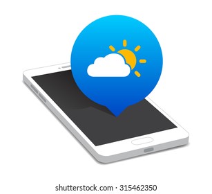 Phone Weather Icon Bubble