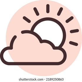 Phone weather, illustration, vector on a white background.