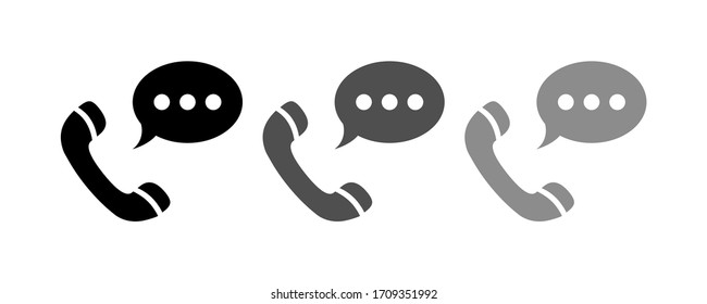 Phone web icon stock vector illustration flat design.