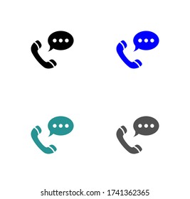 Phone web icon stock vector illustration flat design.