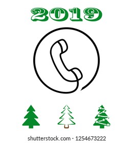 Phone web icon vector