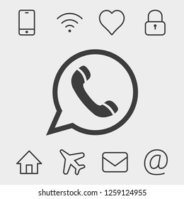 Phone web icon vector