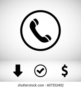 Phone web icon vector