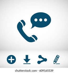 Phone web icon vector