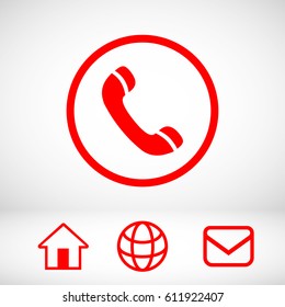Phone web icon vector