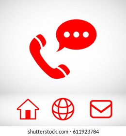 Phone web icon vector