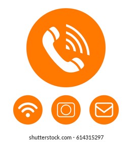 Phone web icon vector