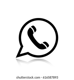 Phone web icon vector