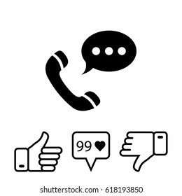 Phone web icon vector