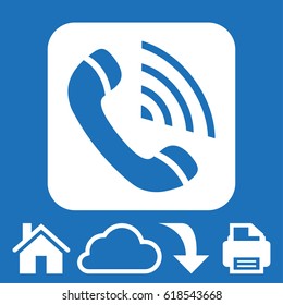 Phone web icon vector