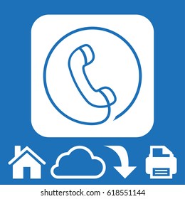 Phone web icon vector