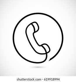 Phone web icon vector