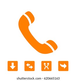 Phone web icon vector
