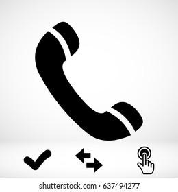 Phone web icon vector