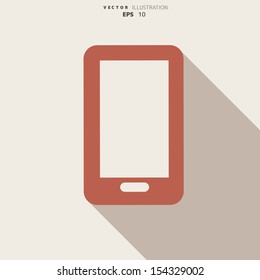 Phone web icon,flat design