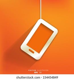 Phone web icon,flat design