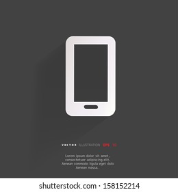 Phone web icon,flat design