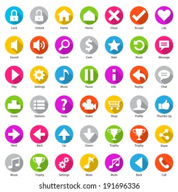Phone Web Internet Flat Icon Set