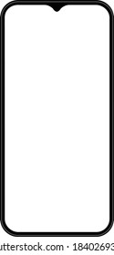 Phone with White Screen. Smartphone mockup. Cell Phone with white Screen. Template mockup smartphone in realistic design. Vector illustration