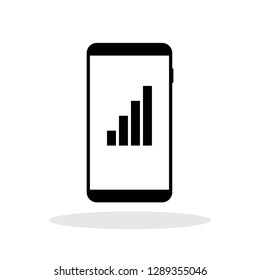 Phone - WIFI icon in flat style. Mobile internet symbol for your web site design, logo, app, UI Vector EPS 10.