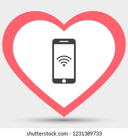PHONE WIFI icon vector