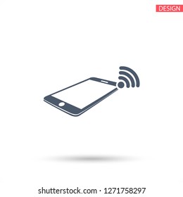 phone wifi icon vector