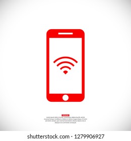 PHONE WIFI icon vector