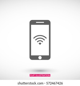 PHONE WIFI icon vector