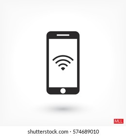 PHONE WIFI icon vector