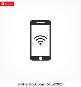 PHONE WIFI Icon Vector