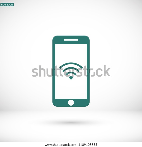 Phone Wifi Icon Vector Stock Vector Royalty Free