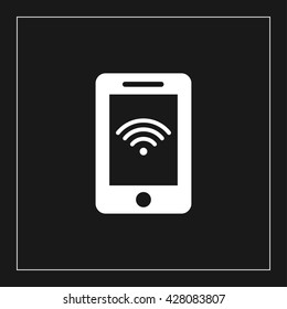 phone and wifi icon. phone and wifi vector illustration