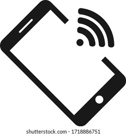 Phone wifi icon vector isolate  