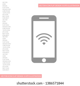 PHONE WIFI icon vector . Lorem Ipsum Illustration design