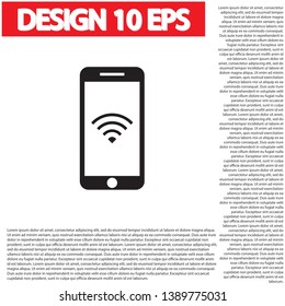 PHONE WIFI icon vector . Lorem Ipsum Illustration design