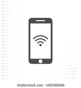 PHONE WIFI icon vector . Lorem Ipsum Illustration design