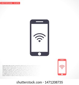 PHONE WIFI icon vector . Lorem Ipsum Illustration design