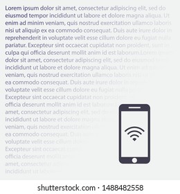 PHONE WIFI icon vector . Lorem Ipsum Illustration design