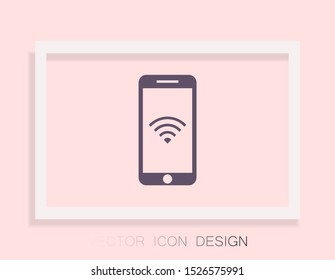 PHONE WIFI icon vector . Lorem Ipsum Illustration design