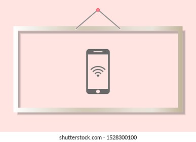 PHONE WIFI icon vector . Lorem Ipsum Illustration design