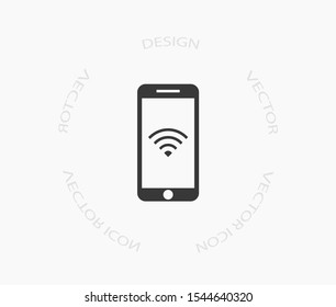 PHONE WIFI icon vector . Lorem Ipsum Illustration design