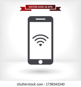 PHONE WIFI icon vector . Lorem Ipsum Illustration design